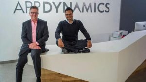 Joe Sexton, president of worldwide field operations for AppDynamics Inc., left, and Jyoti Bansal, co-founder and chief executive officer of AppDynamics Inc.