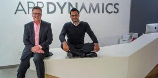 Joe Sexton, president of worldwide field operations for AppDynamics Inc., left, and Jyoti Bansal, co-founder and chief executive officer of AppDynamics Inc.