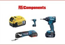 RS Components stocks power tools with lithium-ion batteries
