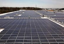 Solar rooftop at an Amazon fulfillment center.