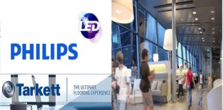 New Tarkett luminous vinyl flooring features Philips LED technology
