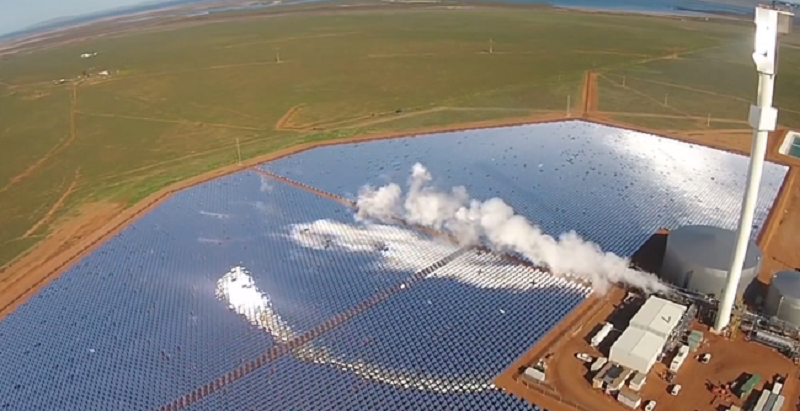 A solar-powered greenhouse in a waterless desert