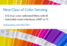 New AS7261 color sensor from ams offers superior performance with lower BoM and assembly costs