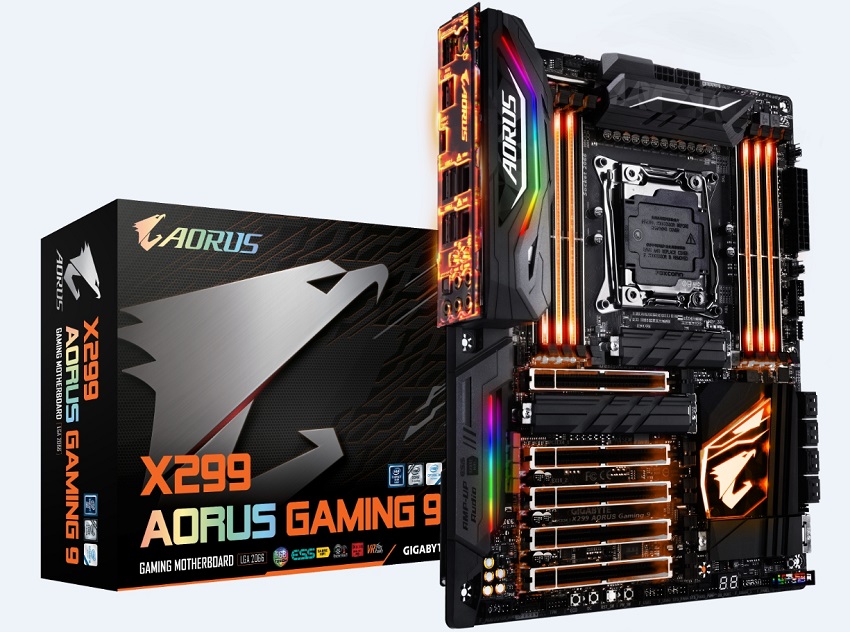 X299 gaming 9 box and MB images