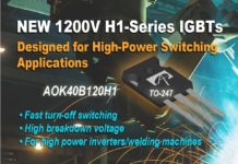 Alpha and Omega Semiconductor Announces New 1200V, 40A H1 IGBT Optimized for High Switching Frequency Applications AOK40B120H1