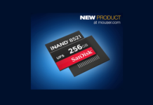 SanDisk iNAND 8251 Embedded Flash Drives, Now at Mouser