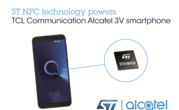 STMicroelectronics NFC Technology powering contactless features of TCL Communication’s Alcatel 3V Smartphone Near-Field Communication (NFC) technology