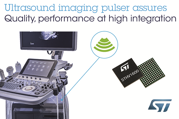 STMicroelectronics High-Performance 16-Channel Pulser targeting Ultrasound Market Ultrasound Imaging Pulser