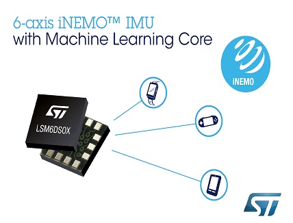 STMicroelectronics’ s Motion Sensor with Machine Learning for Battery-Friendly Activity Tracking inertial sensors