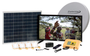solar satellite TV system