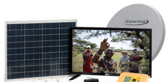 solar satellite TV system