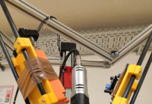 Prototype including print head, nozzle, and LED system