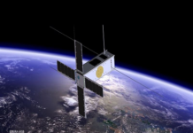 Picasso nanosatellite against earth by BIRA-IASB