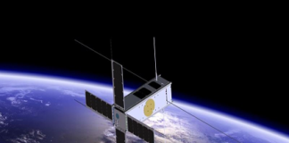 Picasso nanosatellite against earth by BIRA-IASB