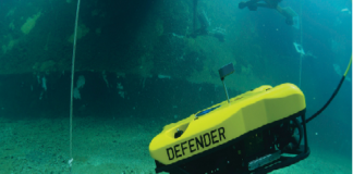 Figure 1 The VideoRay Defender, a remotely operated vehicle (ROV), requires a robust, high-density power delivery network (PDN) for powerful thrust to enable acute maneuverability under the most challenging conditions.