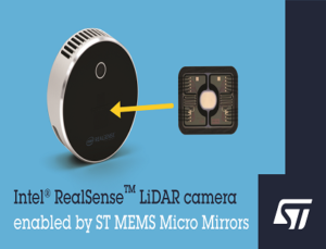 ST MEMS micro-mirrors in Intel LiDAR camera_IMAGE