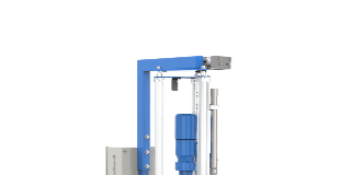 The 2VMP22-3D integrated into a barrel emptying system.