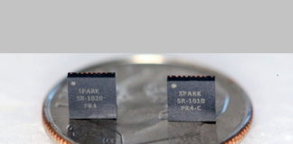A size comparison of SPARK Microsystems’ SR1000 UWB IC family, which Digi-Key Electronics now offers to enable the next generation of wireless products for customers worldwide.
