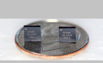 A size comparison of SPARK Microsystems’ SR1000 UWB IC family, which Digi-Key Electronics now offers to enable the next generation of wireless products for customers worldwide.