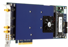 The M4i.2230-x8 digitizer card from Spectrum Instrumentation acquires analog signals with 5 Gigasamples per second.