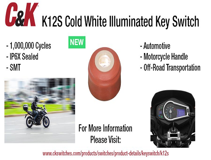 Cold White Illuminated Key Switch