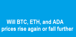 Will BTC ETH, and ADA prices rise again or fall further