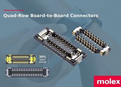 Quad-Row Board-to-Board Connectors