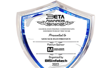 Mouser Named Global Electronic Components Distributor of the Year at 2022 BETA Awards Global Electronic Components Distributor