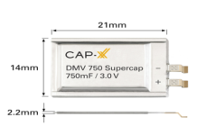 750mF Prismatic Supercapacitor