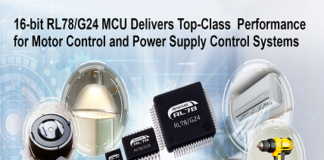16-bit RL78/G24 MCU for power-sensitive applications.