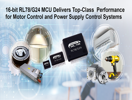 16-bit RL78/G24 MCU for power-sensitive applications.