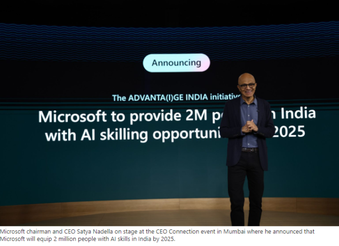 Microsoft to provide AI skilling opportunities to 2 million people in ...
