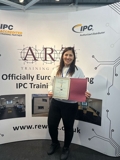 A.R.T. congratulates Justyna M for becoming IPC UK hand soldering champion
