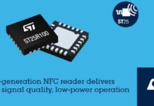 STMicroelectronics’ NFC reader brings outstanding performance-to-cost ratio of embedded contactless interaction to high-volume consumer and industrial devices ST25R100 NFC Reader