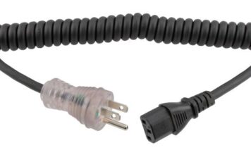 L-com Introduces Coiled, Hospital-Grade Power Cords coiled stretch cable