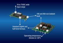Half and Eighth Brick 10A and 40A Non-Isolated DC/DCs Operate to 120°C 10A and 40A Non-Isolated DC/DCs