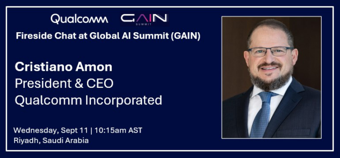 Qualcomm President and CEO Cristiano Amon to Deliver Keynote at Global AI Summit in Saudi Arabia Global AI Summit