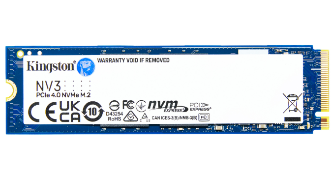 Kingston Brings Next-Gen Performance with NV3 PCIe 4.0 NVMe SSD NV3 PCIe 4.0 NVMe SSD