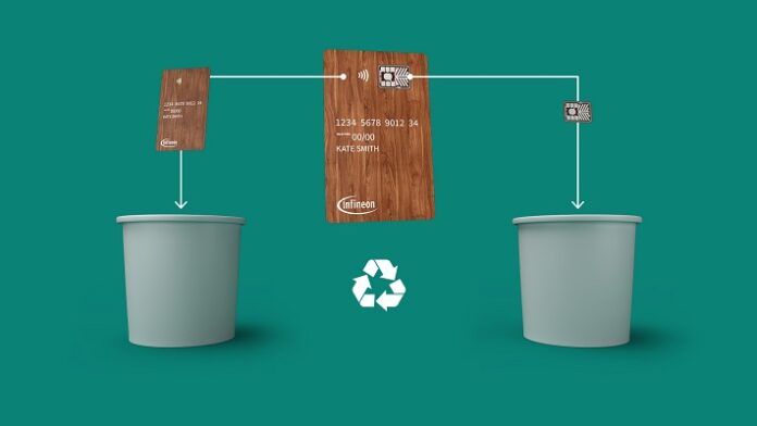 Infineon Launches SECORA Pay Green: The First Fully Recyclable Contactless Payment Card Technology SECORA Pay Green recycling cycle