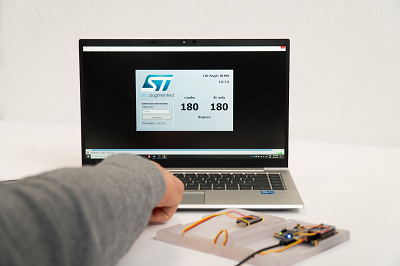 ST’s lid angle detection application with two LSM6DSV16Xs