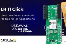 MIKROE Launches LR 11 Click for Ultra-Low Power 915MHz LoRaWAN Data Communications LR 11 Click - 915MHz