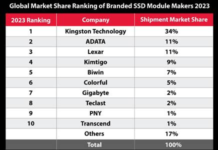 Kingston Technology #1 SSD Market Share