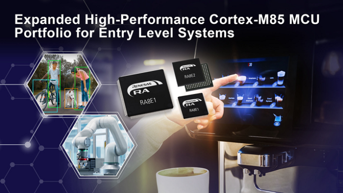 RA8E1 & RA8E2 MCUs with Arm Cortex-M85 Processor