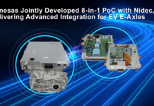 Renesas and Nidec Unveil World's First '8-in-1' E-Axle Proof of Concept for Electric Vehicles