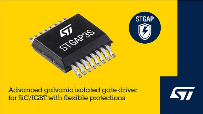 STMicroelectronics’ STGAP3S advanced galvanically isolated gate drivers feature flexible protection for IGBTs and SiC MOSFETs STGAP3S advanced galvanically isolated gate drivers
