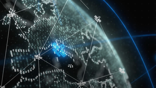 Satellite constellations around the Earth