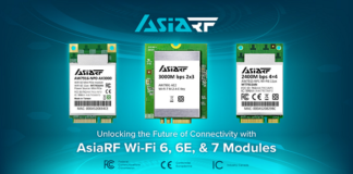 AsiaRF Launches Wi-Fi 6, 6E, and Wi-Fi 7 Modules