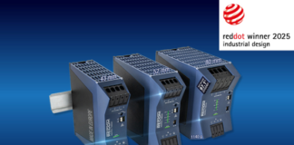 Red Dot Award for AC/DC RACPRO1 DIN Rail