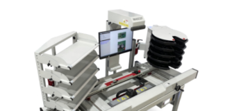 Robotas Mascot Clinch Conveyor FIN1