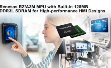 Renesas Extends RZ/A MPU Line-up with RZ/A3M for Cost-Sensitive, Advanced HMI Solutions RZA3M MPU